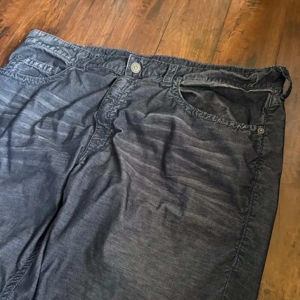 True Religion Ricky Relaxed Straight Corduroy Jeans Mens 46x32 Blue Streetwear